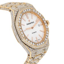 Audemars Piguet Royal Oak Self-winding 15400 Index Dial Rose Gold Iced Out Me... 5