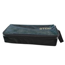 Vintage TDK Faux Leather Audio Cassette Tape Carry Storage Travel Case Holds 15