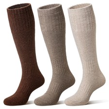 Unisex Merino Wool Ski Socks Thermal Warm Winter Thick Knee High Long S