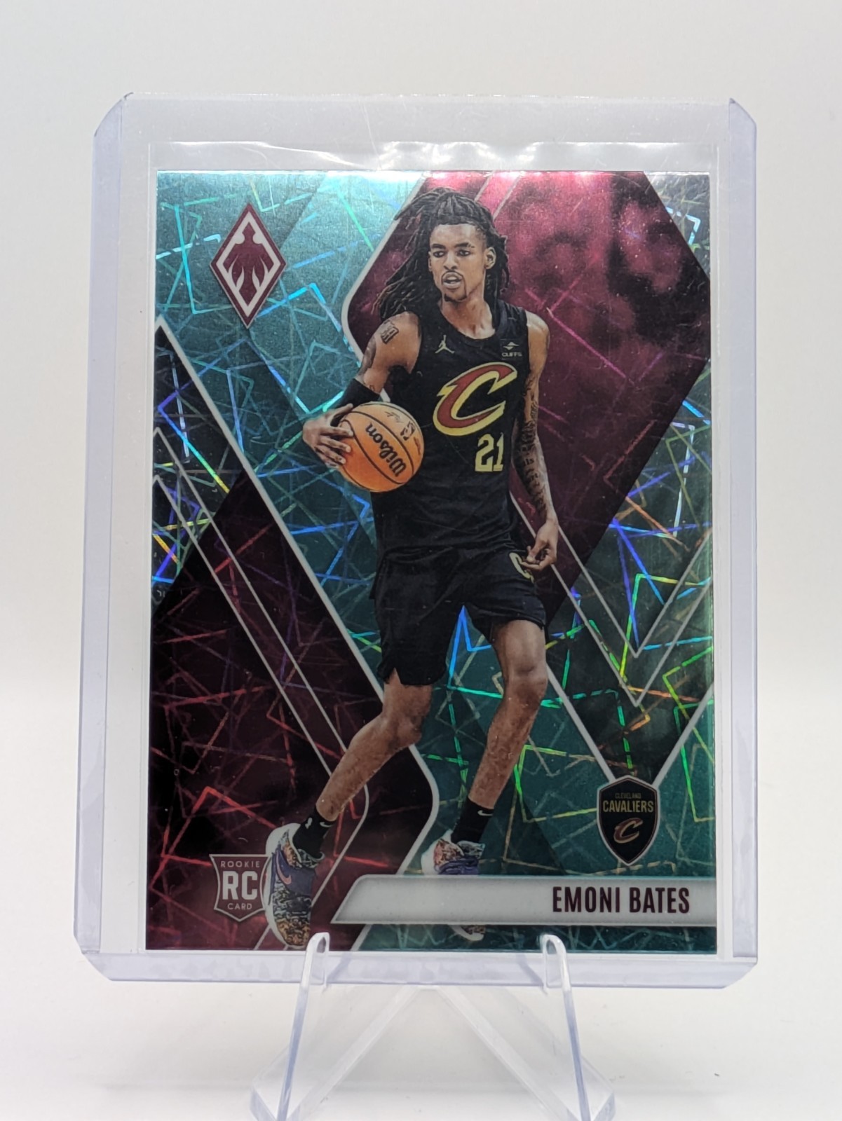 Emoni Bates #287 - 2023-24 Panini Phoenix - Rookies  Teal Lazer Phoenix (RC)