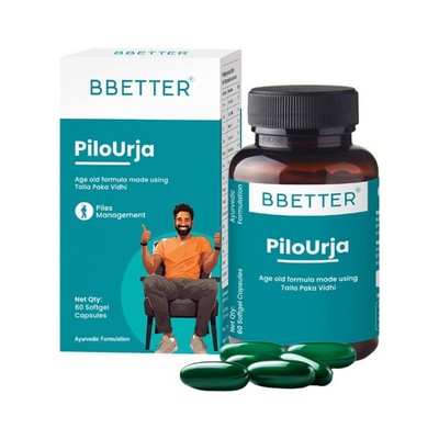 BBETTER PiloUrja Ayurvedic Softgels for Piles Care & Comfort 60 Caps