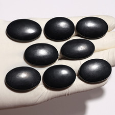 8 PC Shungite Guardian Set Matte Black Earth Armor Energy Shield Crystals