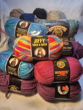 17 Lion Brand Homespun Wool Ease Thick  Quick Jiffy Bulky Yarn Lot