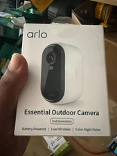 Arlo Essential Security Camera 2K |Outdoor - Indoor | 2nd Gen | Wireless with Sp