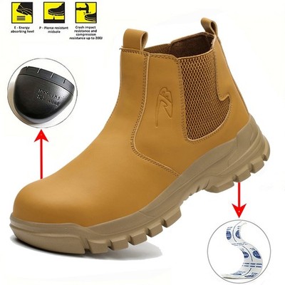 Mens Waterproof Work Boots Steel Toe Non Slip Boots Safety Shoes Indestructible