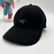 Arc'teryx Small Bird Logo Hat Black Tech Cap Adjustable One Size Fits All