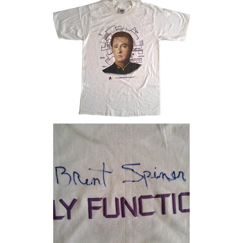 Brent Spiner Star Trek Lieutenant Commander Data Autographed Single Stitch Shirt