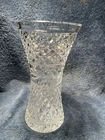 WATERFORD VINTAGE 8 INCH "GLANDORE" CRYSTAL FLOWER VASE TWO TINY NICKS ON TOP