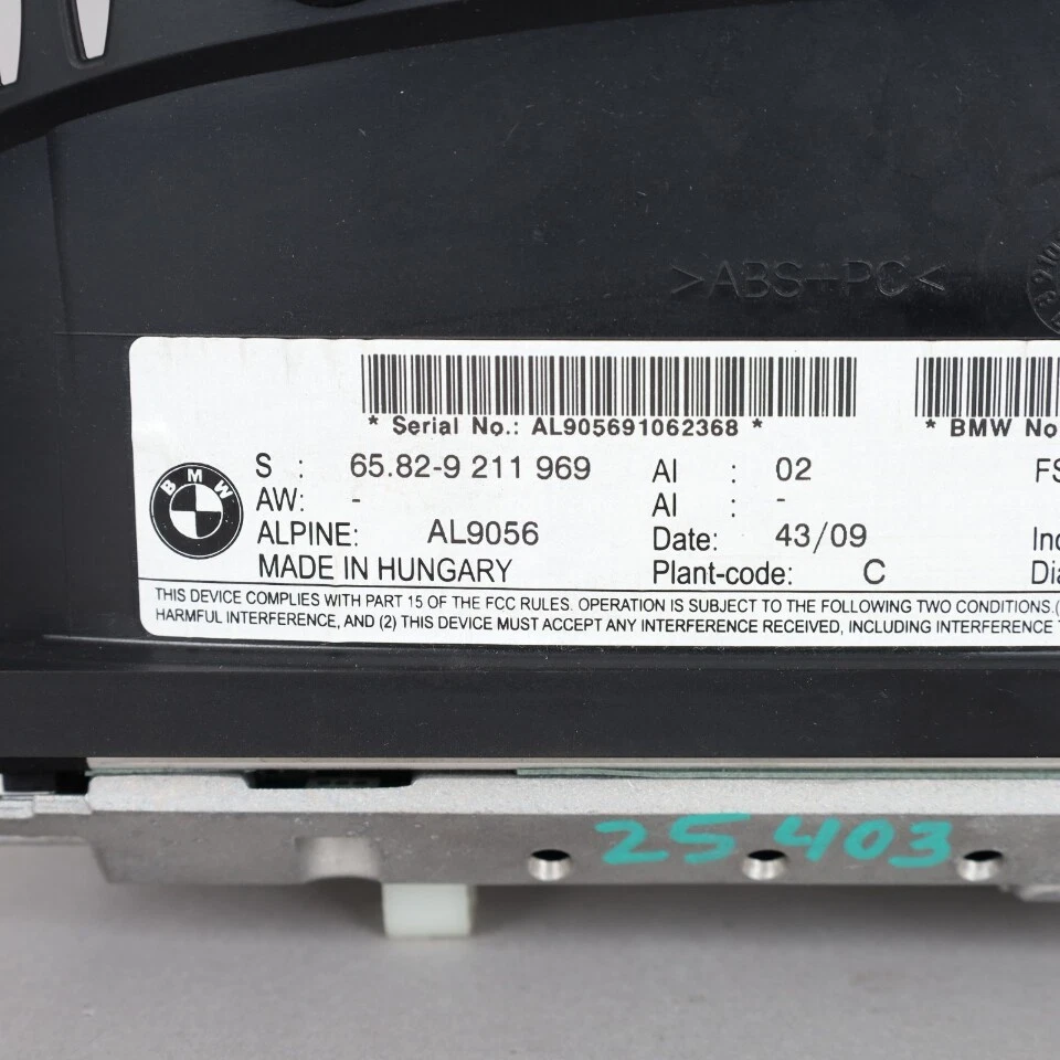 BMW 328i 335i M3 2010-2013 monitor a bordo pantalla 65829211969 OEM usado Foto 3 de 4