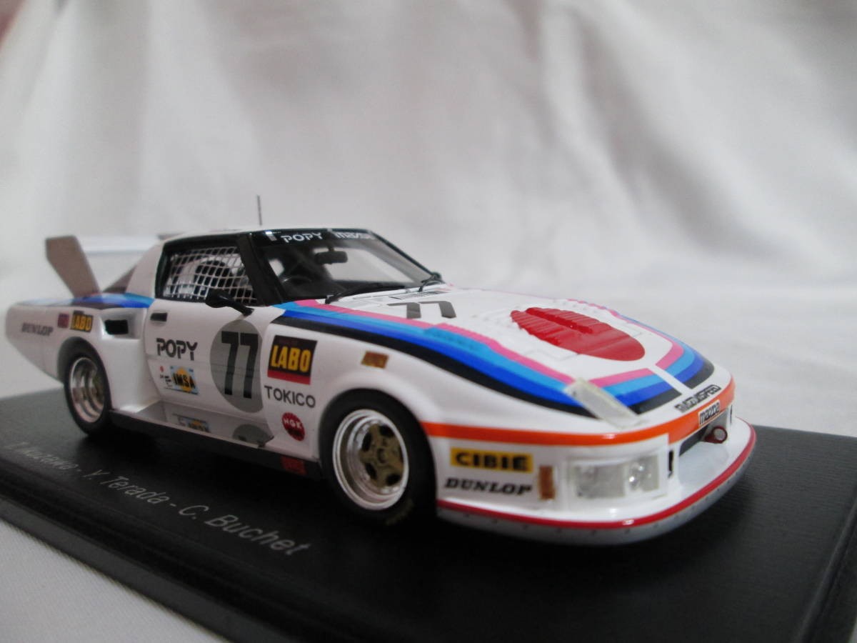 スパーク 1/43 Mazda RX-7 No.77 Le Mans 1979 Spark 1/43 Mazda RX-7 No.77 1979 24H Le Mans Diecast Model