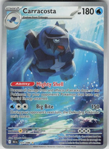 Pokemon Carracosta 107/086 SV: Black Bolt Holofoil Illustration Rare NM