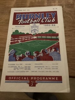 Burnley v Liverpool 1952/53