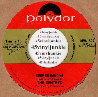 The Gentrys NM 45 rpm ''Keep On Dancing'' b/w ''Spread It On Thick''