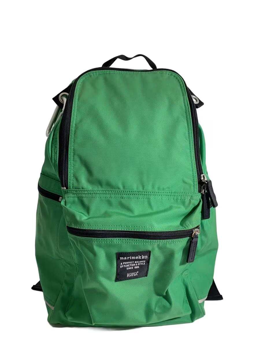 Marimekko Backpack, Polyester, Green, Solid Color - image 1