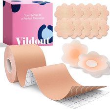 Boob Tape Kit - Boobtape for Breast Lift with Petals and Covers, Breathable Stic