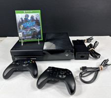 Microsoft Xbox One Black Console Model 1540 w/ 2 Controllers Game Tested