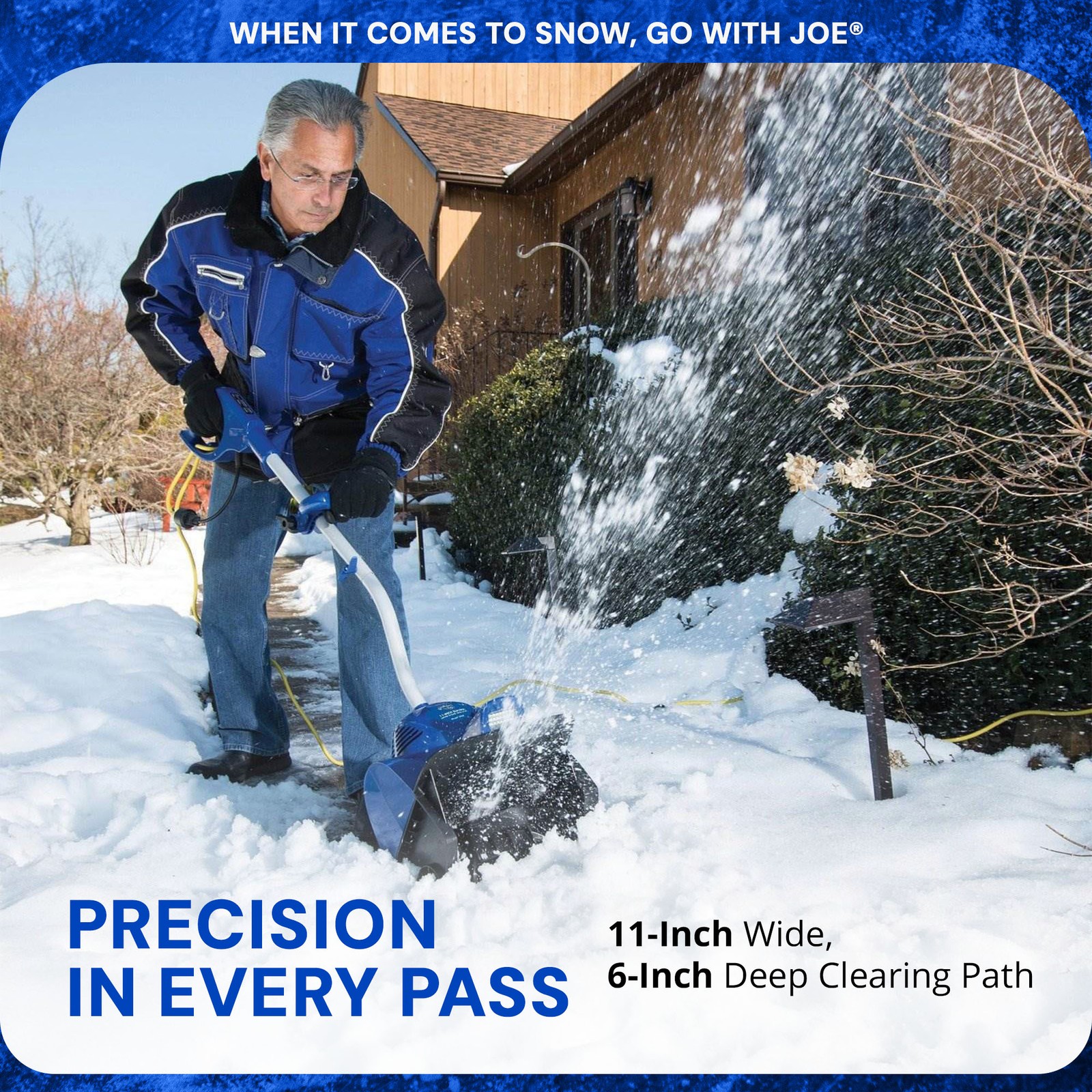 Snow Joe Corded Electric Snow Shovel with Headlight and 11" Clearing Path, 324E
