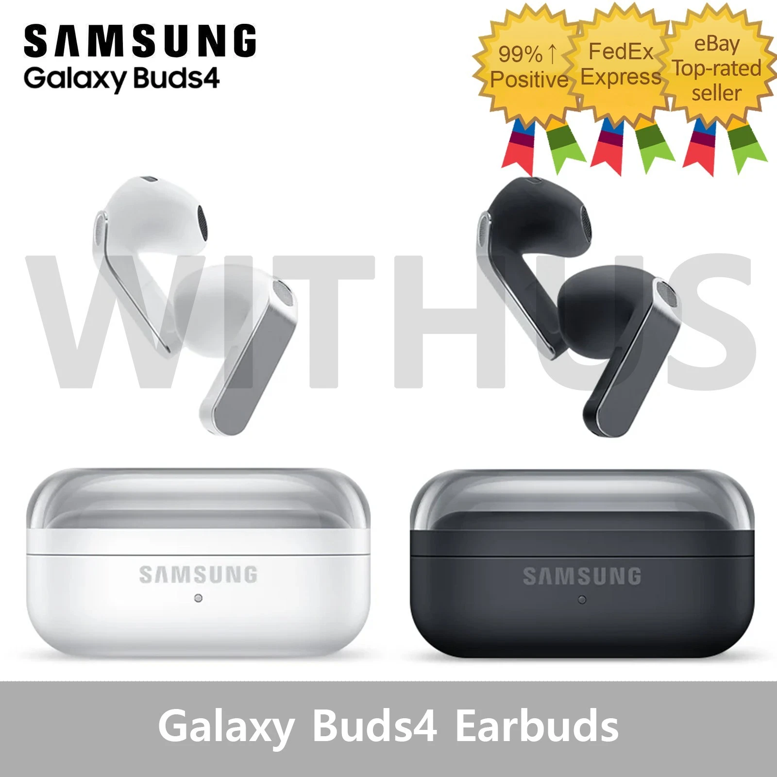 SAMSUNG Galaxy Buds4 SM-R540 Wireless Earbuds - White / Black (New