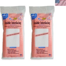 15 inches x 3 yards White Fusible Interfacing, 2 Pack