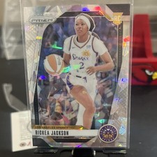 Panini 2024 Prizm WNBA Rickea Jackson #60 Cracked Ice Rookie Los Angeles Sparks