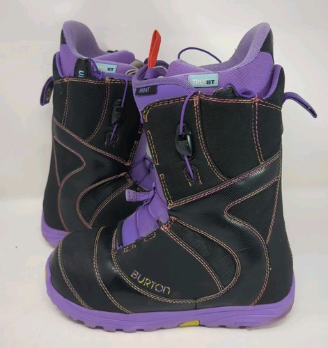 Burton Mint Women's Snowboard Boots Purple Black True Fit Imprint Pull US 7 38