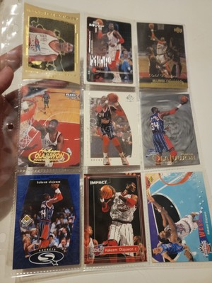 9 NBA Basketball Trading Cards Hakeem Olajuwon Rockets Sp Upper Deck Fleer Gold