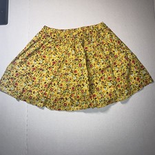 Gap Kids Girls Shirt Flowing Skirt M8 Yellow With Floral Print With Lining
