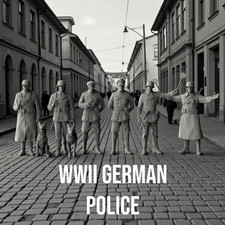WWII German Police Diorama with Dogs 3D Resin...