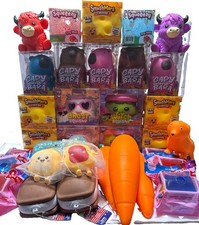 NEW Lot Of 35 Squeezes Ghost, Witch, Cheese, Carrots, Jello, Capy Smoosh