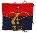 BRITISH MILITARY CAP BADGES,  30th Anti-Aircraft Brigade Royal Artillery, WW2