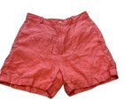 Polo Ralph Lauren Women's Linen Shorts Size 4 Coastal Pink Cuffed Summer Casual