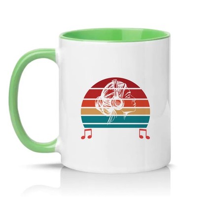 I Turn Coffee Into Music Damen 11 Unzen Keramiktasse Musiklehrer Geschenk für sie