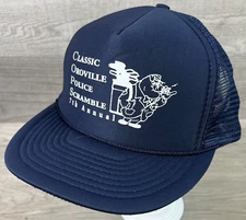 Vtg Otto Trucker Hat Cap Oroville Police Scramble 7th Annual Foam Mesh Snapback