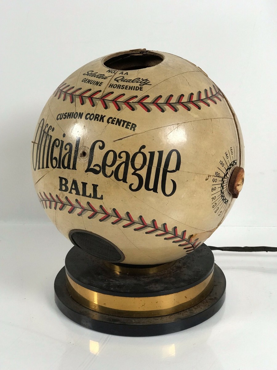 RARE Antique 1940s Trophy Official League Ball Baseball Globe Tube