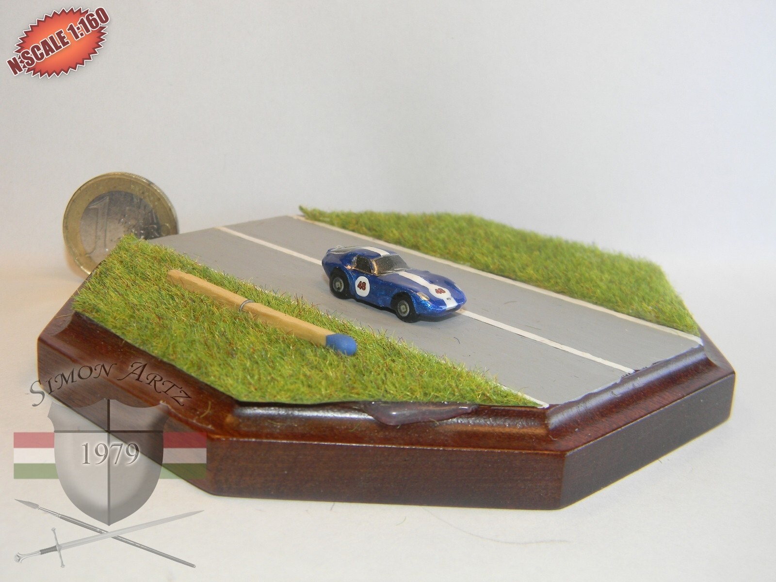 Shelby Daytona Racing Car N-scale 1:160 Hand-painted Metal Model