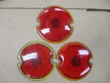 1933-1936 Ford Tail Light Lenses STIMSONITE 1539 Red Glass (lot of 3) NOS IK