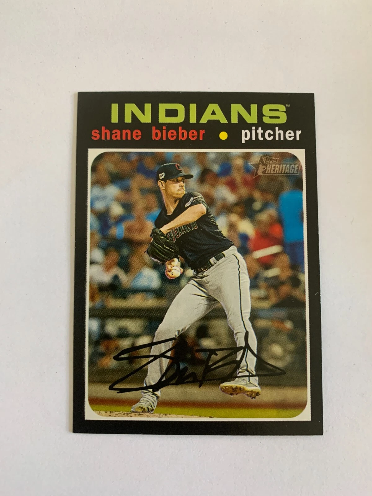 Shane Bieber trading card