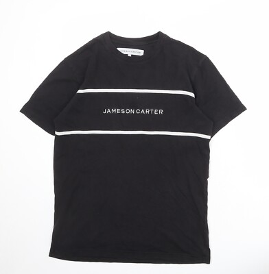 Jameson Carter Herren T-Shirt schwarz Baumwollmischung Größe S
