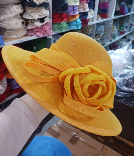 Sinamay Flower Ribbon Bow Kentucky Derby Wedding Hat Church Dressy Cocktail - Picture 12 of 14