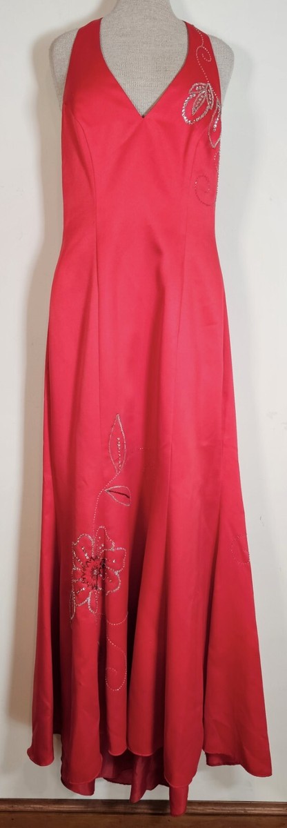 silk silver dress Sexy Mermaid Spaghetti Straps Satin Slit Prom Dress with Hot Stone