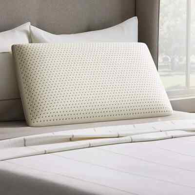 Talalay Latex Foam Pillow Mid-Loft Medium Plush Feel