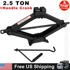 2.5 Ton Scissor Jack Car Heavy Duty Garage Tire Wheel Lug Handle Crank Tool Kit