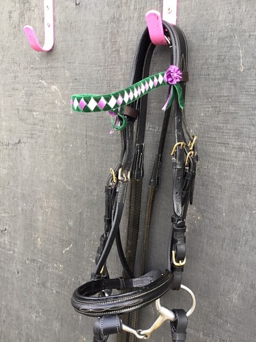 Shetland Pony Saddle Set,bridle,bit,stirrups,girth,leathers, Green (Ref SS3) - Bild 8 von 14