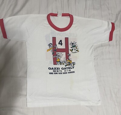 Hong Kong Hash House Harrier t-shirt VINTAGE July 1984 EXTREMELY  RARE!!