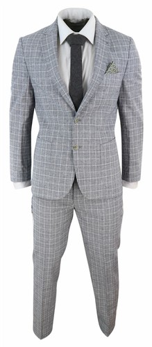 Abito Formale da Uomo 2 Pezzi Slim Fit motivo Principe di Galles | eBay
