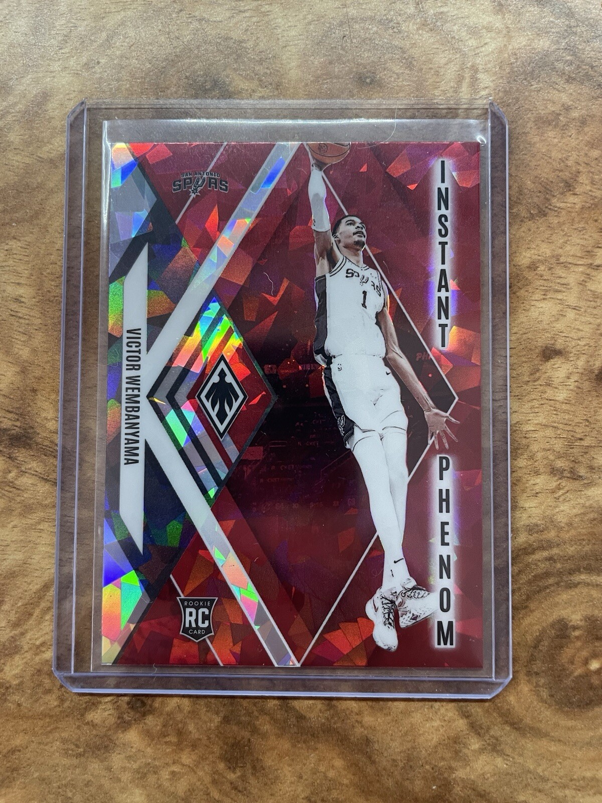 2023-24 Panini Phoenix Victor Wembanyama RC Instant Phenom RED ICE #13 Spurs