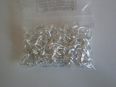 Silver Plated Lever Back Earring Wires 100 Pieces (50 Pairs) FREE SHIPPING