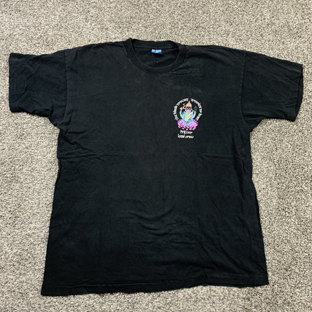 Vintage Black Crowes Local Crew 94-96 Amorica Or Bust T Shirt Size 