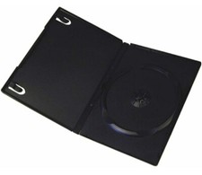 New Standard Black 1-Disc DVD Replacement 14mm Case Premium Movie Storage Shell