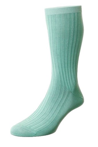 seafoam green dress socks Pantherella NWT Stirling Size M in / Pink / Blue Stripes wk9
